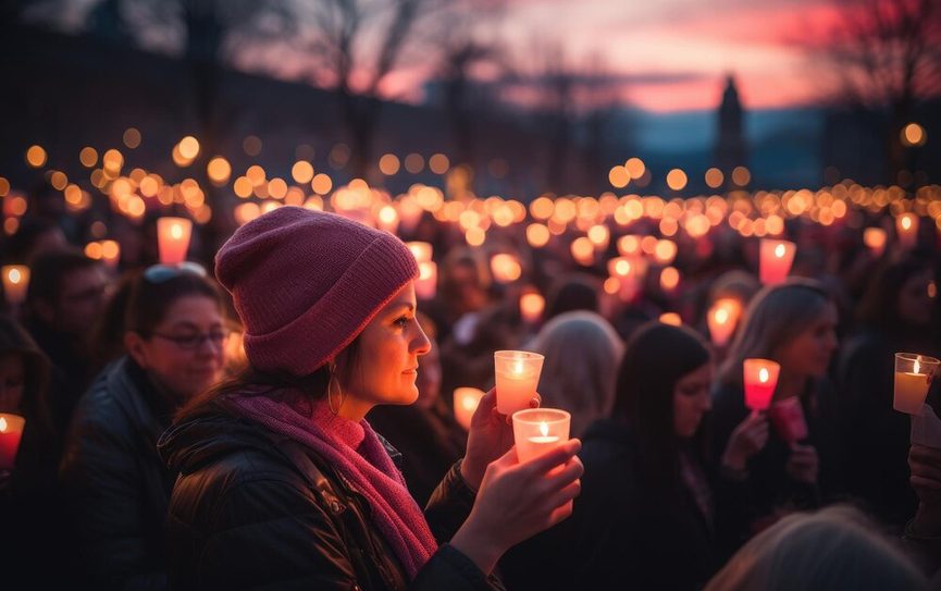 Registre de condoléances ouvert avec stylos